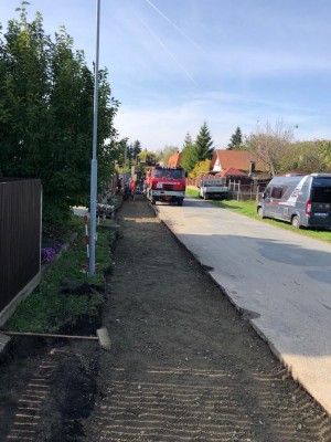 Oprava chodníku ulice Tyršova a stavba nového v ulici Pod Vinohrady