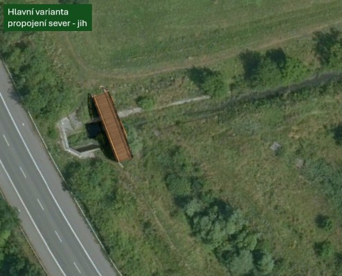 Most přes Slavkovský potok Prostředníček u mokřadů
