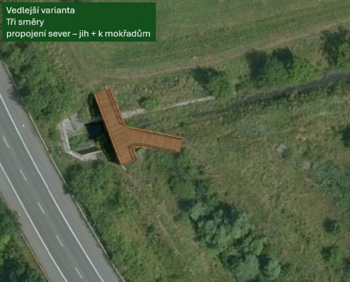 Most přes Slavkovský potok Prostředníček u mokřadů